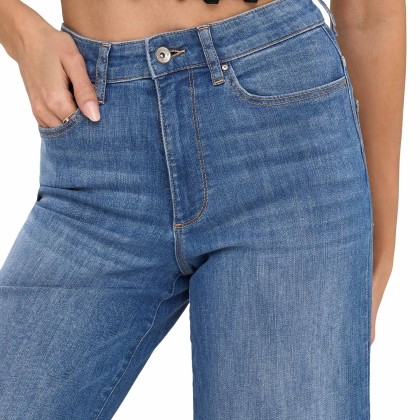 Only Calça Ann-madison Hw Crop Medium Blue Denim Only Calça Ann-madison Hw Crop Medium Blue Denim