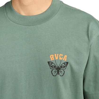 Rvca T-shirt Butterfly Poster Balsam Green