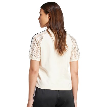 adidas Originals T-shirt Com Mangas Em Croche Wonder White