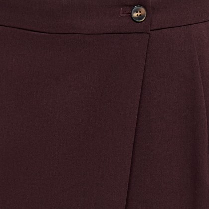 Only Calça Sonja Wrap Wide Deep Mahogany Only Calça Sonja Wrap Wide Deep Mahogany