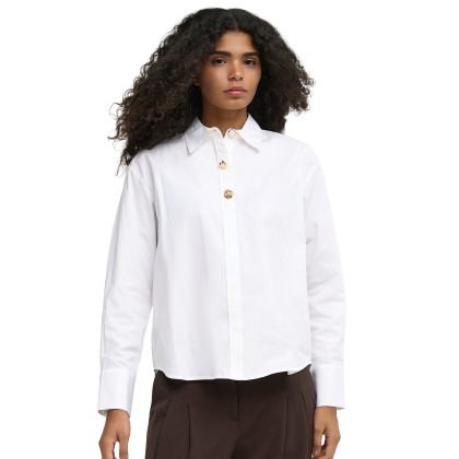 Only Camisa Kaylen Carly Detail Bright White