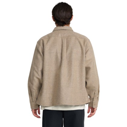 Rvca Camisa Ls Dayshift Solid Flannel Wheat Rvca Camisa Ls Dayshift Solid Flannel Wheat