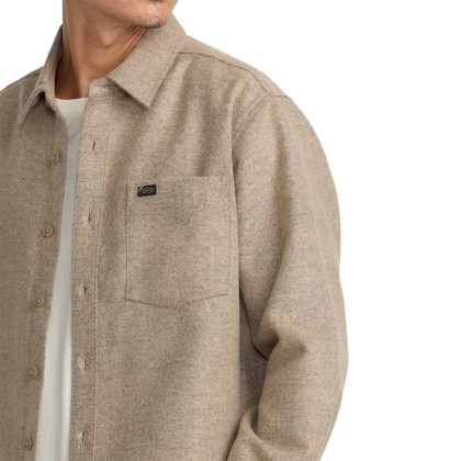 Rvca Camisa Ls Dayshift Solid Flannel Wheat Rvca Camisa Ls Dayshift Solid Flannel Wheat