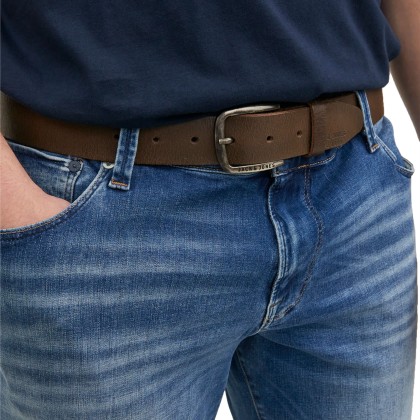 Jack & Jones Cinto Paul Leather Castlerock Jack & Jones Cinto Paul Leather Castlerock